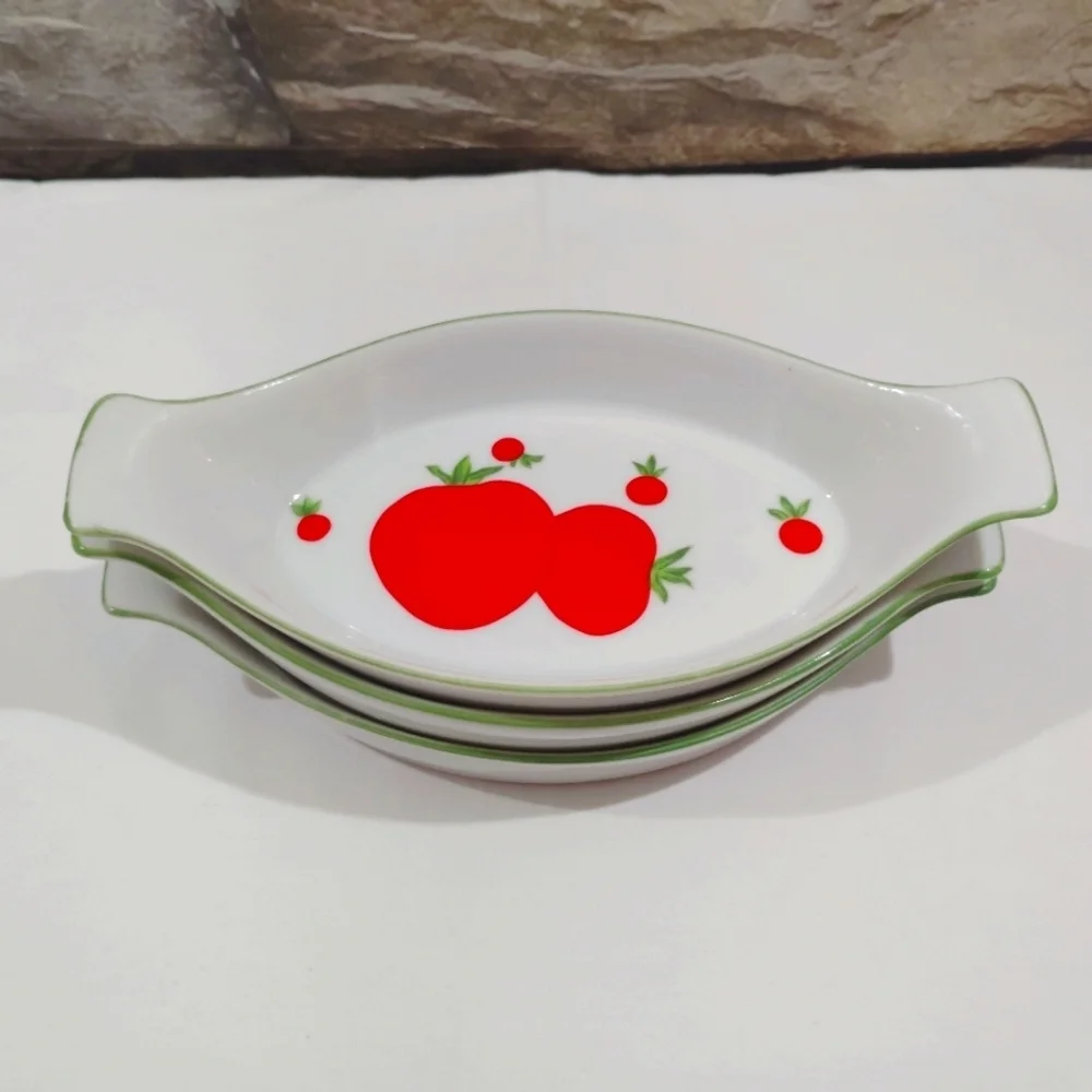 Vintage Franci Vegetable Polkadot Side Dishes Villa Vanilla Taste Setter